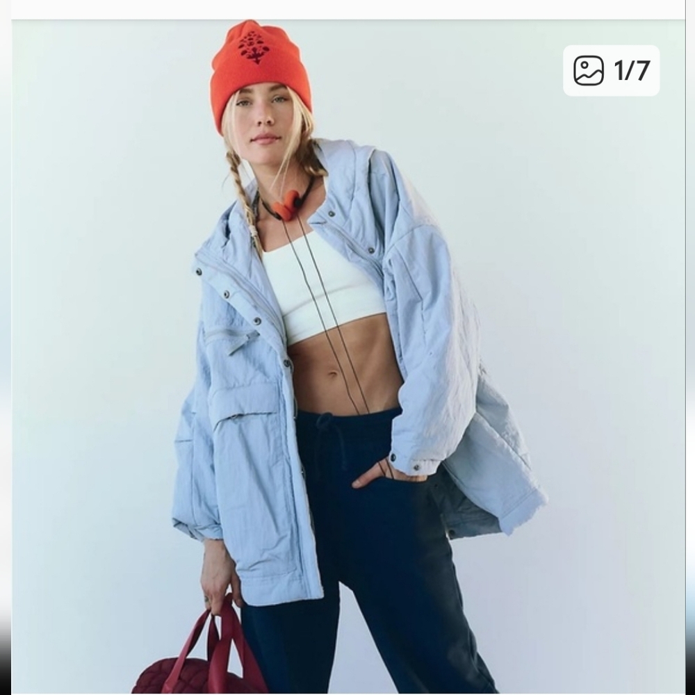 Free People Billie Boxy Lightweight Insulated Jacket OVERSIZED
